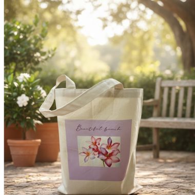 Plumeria Bunch Art Tote