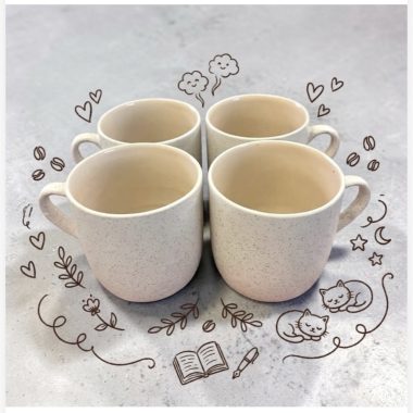 Ceramic Biege Mugs