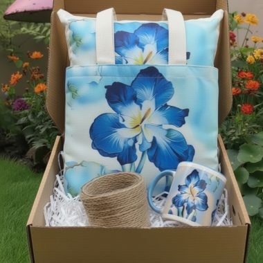 IRIS Gift Box (1 CUSHION,1 MUG, 1 TOTE BAG, 1 GREETING CARD)