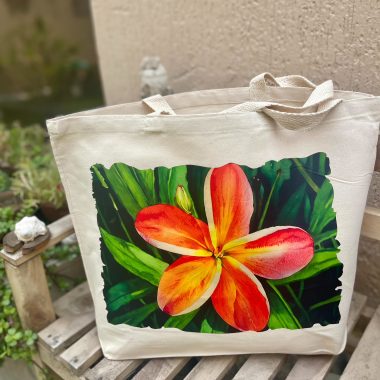 Plumeria Art Tote